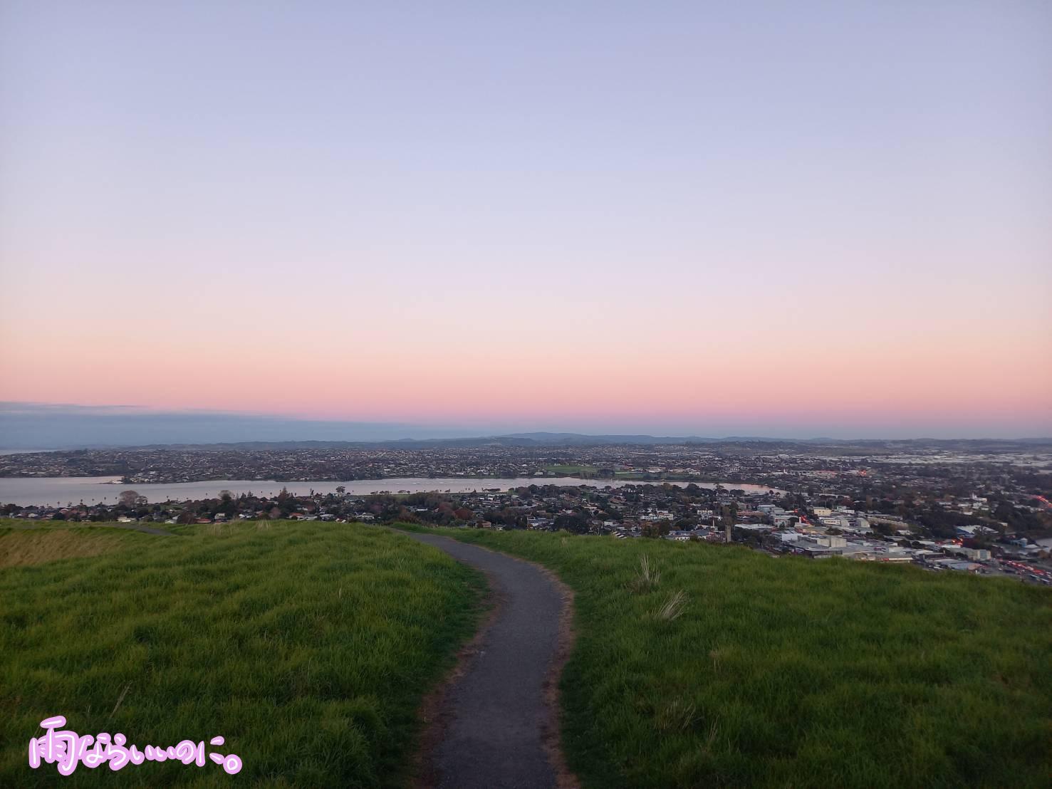 オークランドの夕焼け(MiU撮影)
