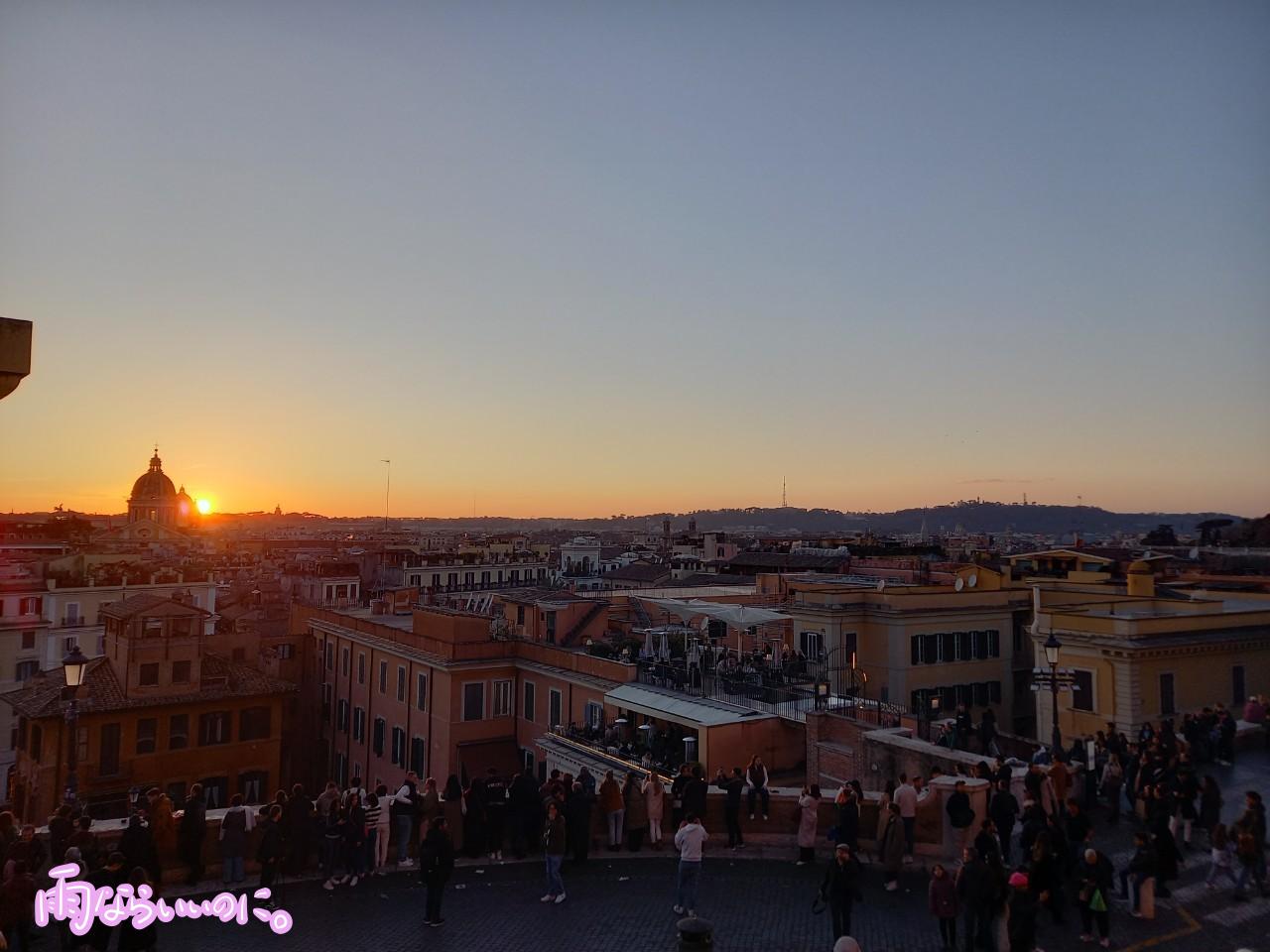 スペイン階段の上から見た景色(MiU撮影)