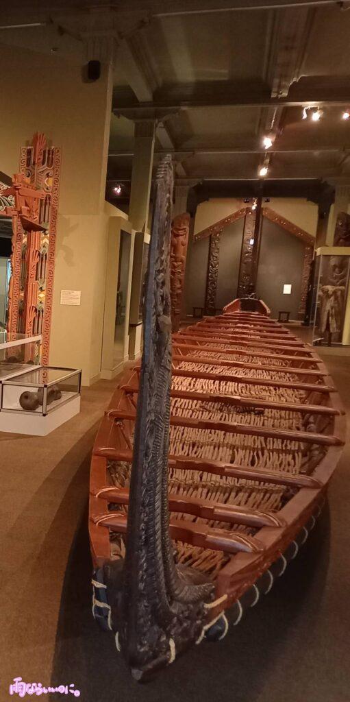 オタゴ博物館の舟の展示(MiU撮影)
