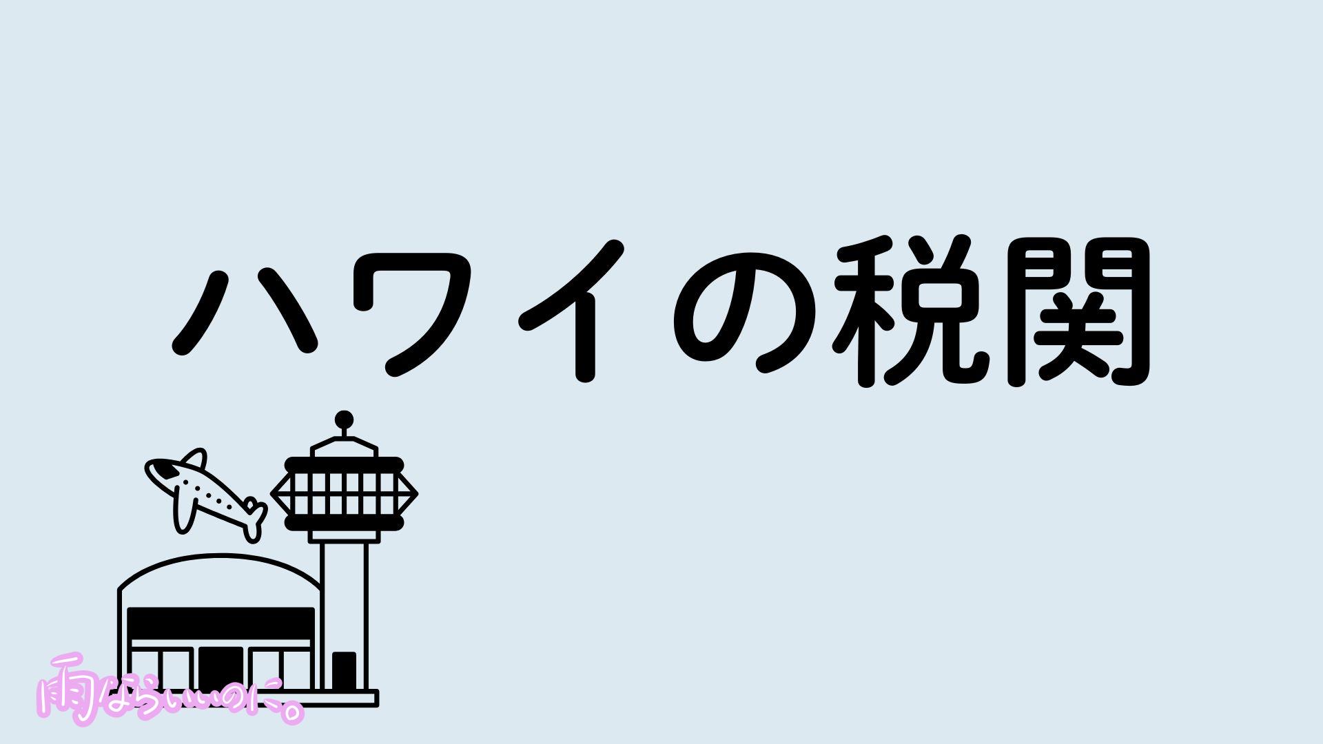 ハワイの税関イメージ(MiU作成)