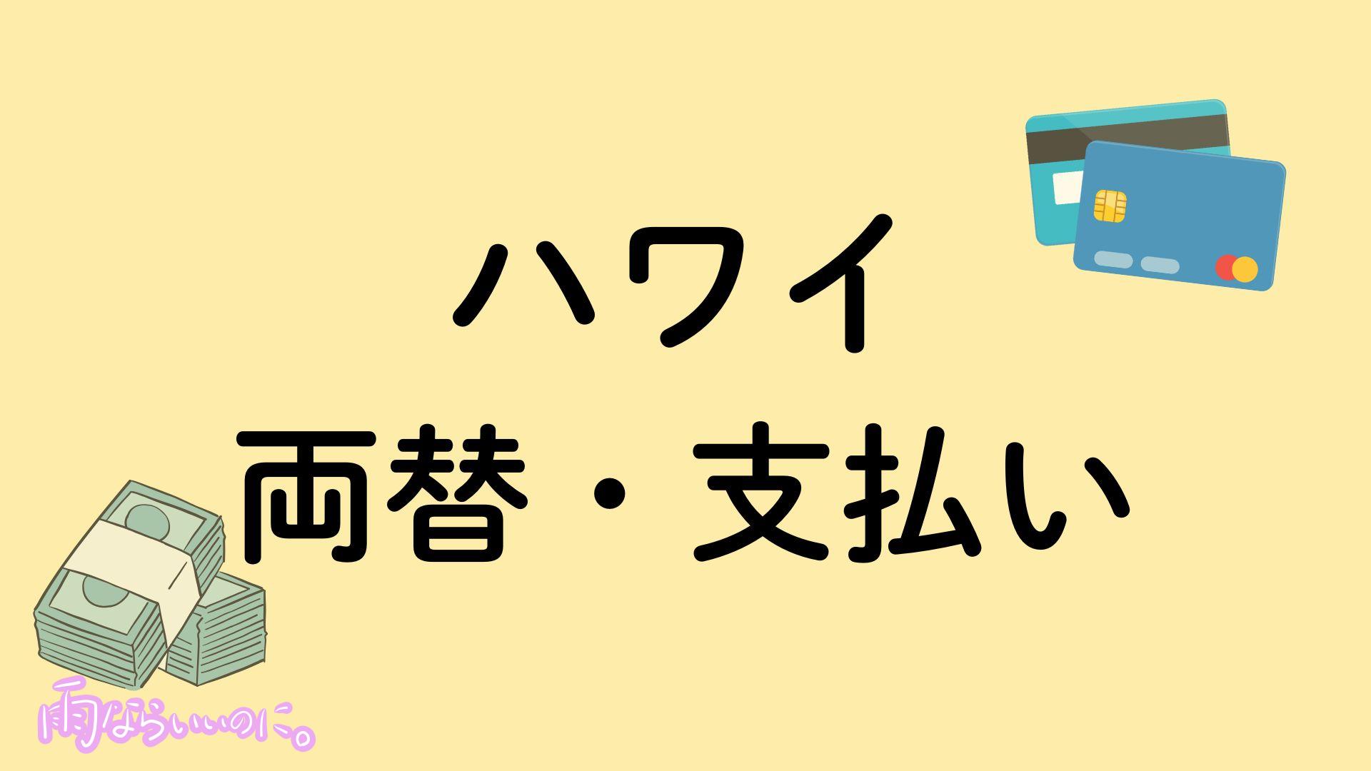 ハワイの両替・支払いイメージ(MiU作成)